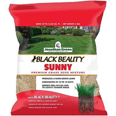 Jonathan Green (10860) Black Beauty Sunny Grass Seed - Cool Season Lawn Seed (3