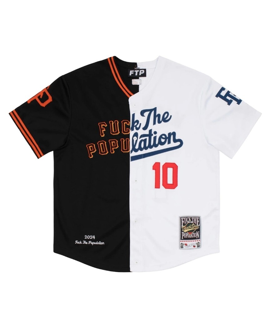 FTP FuckThePopulation Rivals Baseball Jersey Black Size: XL ORDER