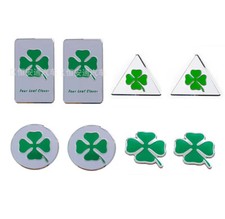 2pcs Alfa Romeo 3D Quadri Four Leaf Clover Lucky Metal Fender Badge Emblem