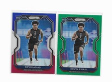 Devin Asiasi 2020 Prizm Colored Rookie  Prizms 2 RC Card Lot 2 #370 UCLA Bruins 