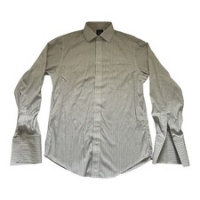 Jos A Bank Dress Shirt Men 35 Button Tailored Multicolor Striped Long Sleeve