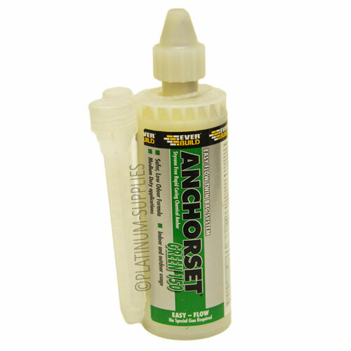 Anchorset Green 150 Everbuild 150ml Chemical Anchor Resin Concrete for