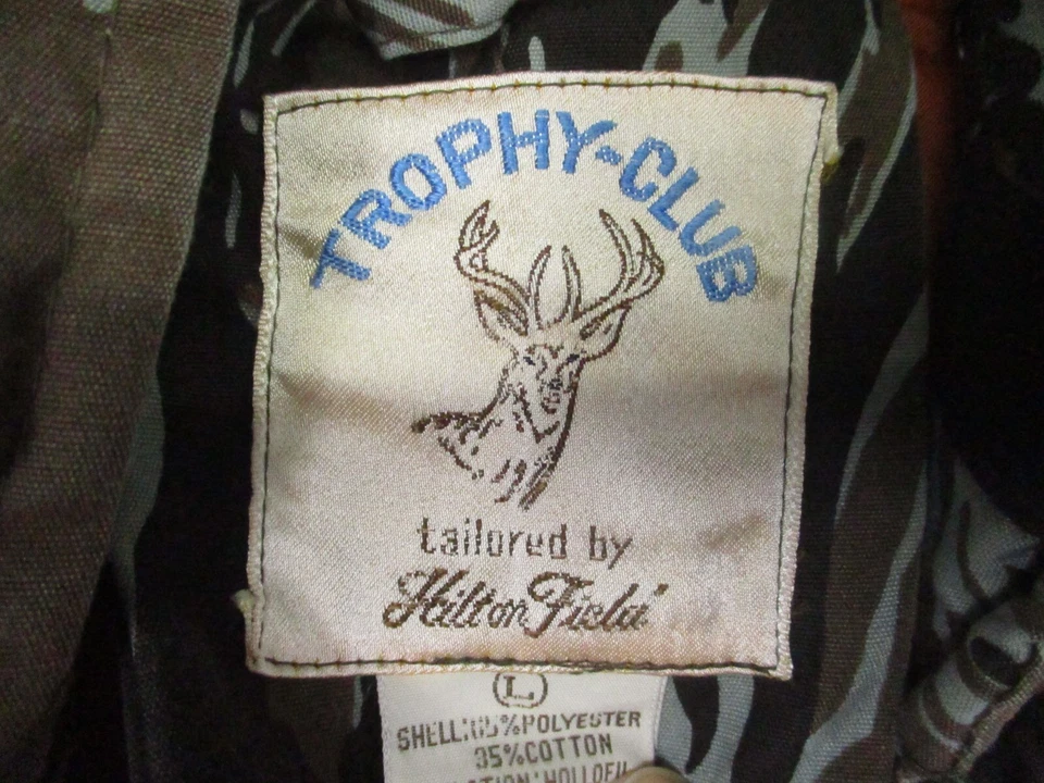 Vintage Trophy Club Camoflauge Coveralls Large Insulated Hunting Woodland - Image 3 of 4