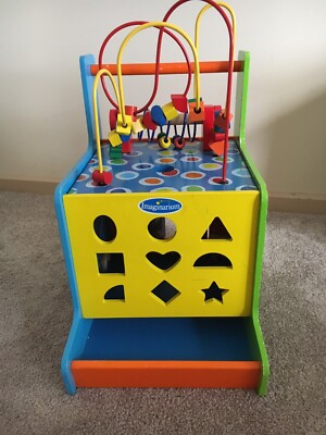 imaginarium wooden activity cube