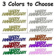 Confetti Word Happy Anniversary - 3 Colors - 2 Pchs or 1/2 lbs - FREE SHIP