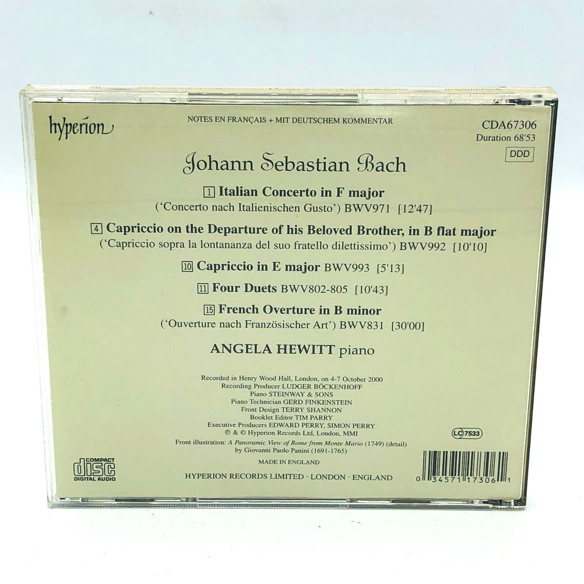 その他 Bach;Italian Concerto [CD] s-l400.jpg