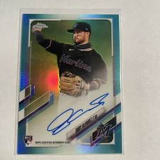 2021 Topps Chrome Teal Blue Auto Refractor /199 Eddy Alvarez Olympian