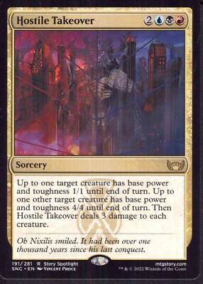 Hostile Takeover - SNC - Rare - Magic MTG NM