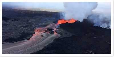 Kilauea Volcano Lower East Rift Zone Fissure 8 Eruption Lava Channel 8x16 Photo