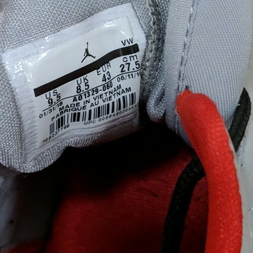 Nike Air Jordan AO1329-060 Gray Men's 9.5 Athletic Shoes EUC - Picture 2 of 2