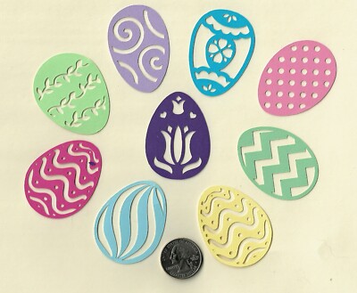 Easter Egg Die Cuts, 2'' tall, 10 pcs. ANY COLOR(S) 