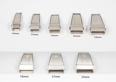 Stainless Steel Push Button Watch Bracelet single opening Clasp