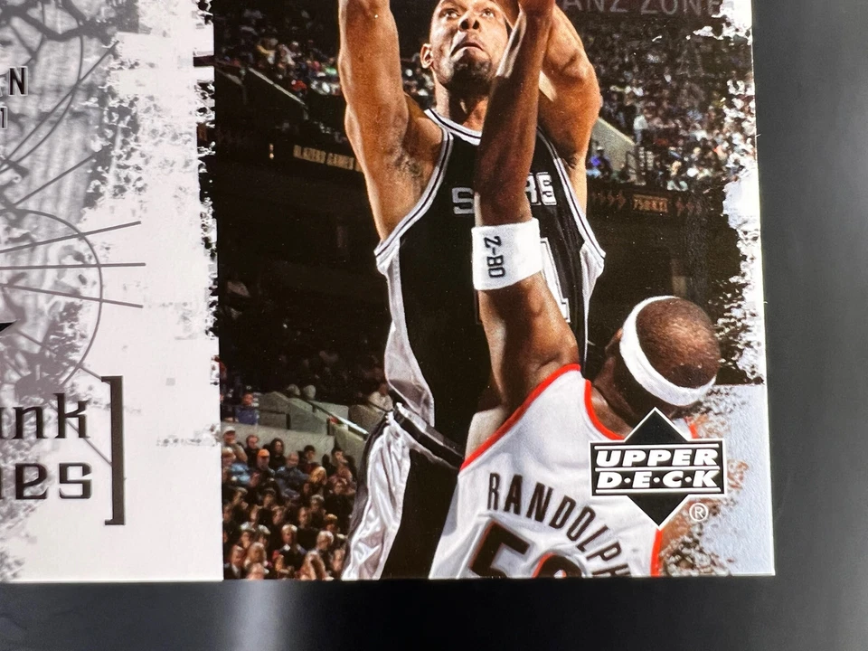 2005 Upper Deck Slam Dunk Swatches Tim Duncan NM+ NBA Game Worn Spurs Jersey - Image 4 of 4