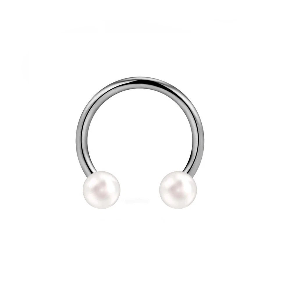Silver horseshoe septum best sale ring