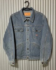 VTG 90s EDWIN "OVER WORKS FACTORY" Denim jacket. Japanese size L. Made in Japan.