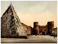 Roma, Porta S. Paolo Vintage Photochrome, Photochrome, Vintage Photochrome 