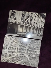 Postcard Lot,   HOTEL BRISTOL  BERN vintage B&W 2 photo postcards w sleeves
