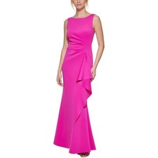 Eliza J Womens Cascade Ruffle Maxi Sleeveless Evening Dress Gown SZ 8 6 24/11/19