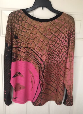 VOLT DESIGN Size 1 Taille Women's Multi Color Top Polyester Viscose Spandex