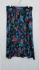 Vintage Bedford Fair Boho Long Floral Pleated Skirt size 18