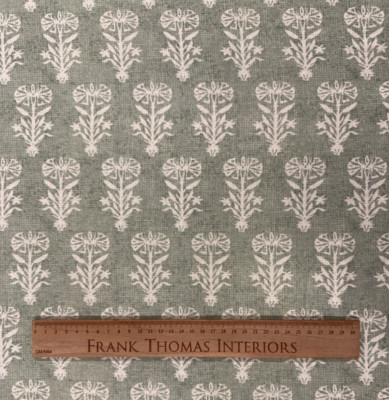 Willet Floral Leinen GRÜN 280cm breit doppelte Breite Gardinenstoff