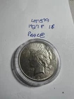 (1) BU $1 1927 Peace Silver Dollar Philadelphia P Mint State Unc     Lot#879