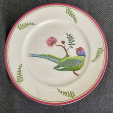 Lynn Chase Designs 1989 Parrots of Paradise Porcelain Salad Dessert Plate