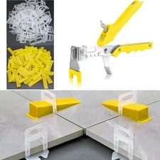 1/8”Tile Leveling System Kit, 600pcs Tile Leveler Spacers Clips+150pcs Reusable