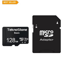Durable 128GB MicroSDXC Card with 90MB/s Speed - Ideal for Cameras  Drones