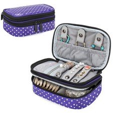 Teamoy Travel Jewelry Case,Small Jewelry Storage Organizer Bag for Womens Nec...