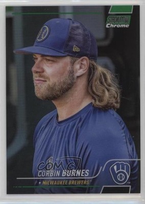 2022 Topps Stadium Club Chrome Green Refractor 41/99 Corbin Burnes #129 06bg
