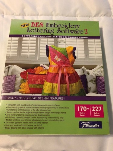 Brother SABESLET2 BES 2 Embroidery Lettering Software Monogramming, 170 Fonts