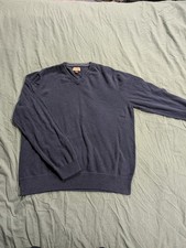 Sonoma Mens Sweater V-Neck Long Sleeve Light Weight Blue Size L Life  Style