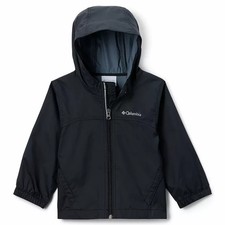 Columbia Glennaker Rain Jacket Youth Medium 10-12 Black Full Zip Waterproof, NWT