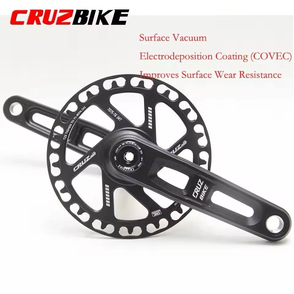 Children's Folding Bike Crankset 50mm Hollow Tech Bicycle Crank Set + Chainwheel - Image 2 of 4