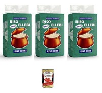 3X Ellebi' Riso Ribe Ribe-Reis 1Kg+Italian Gourmet Polpa 400G