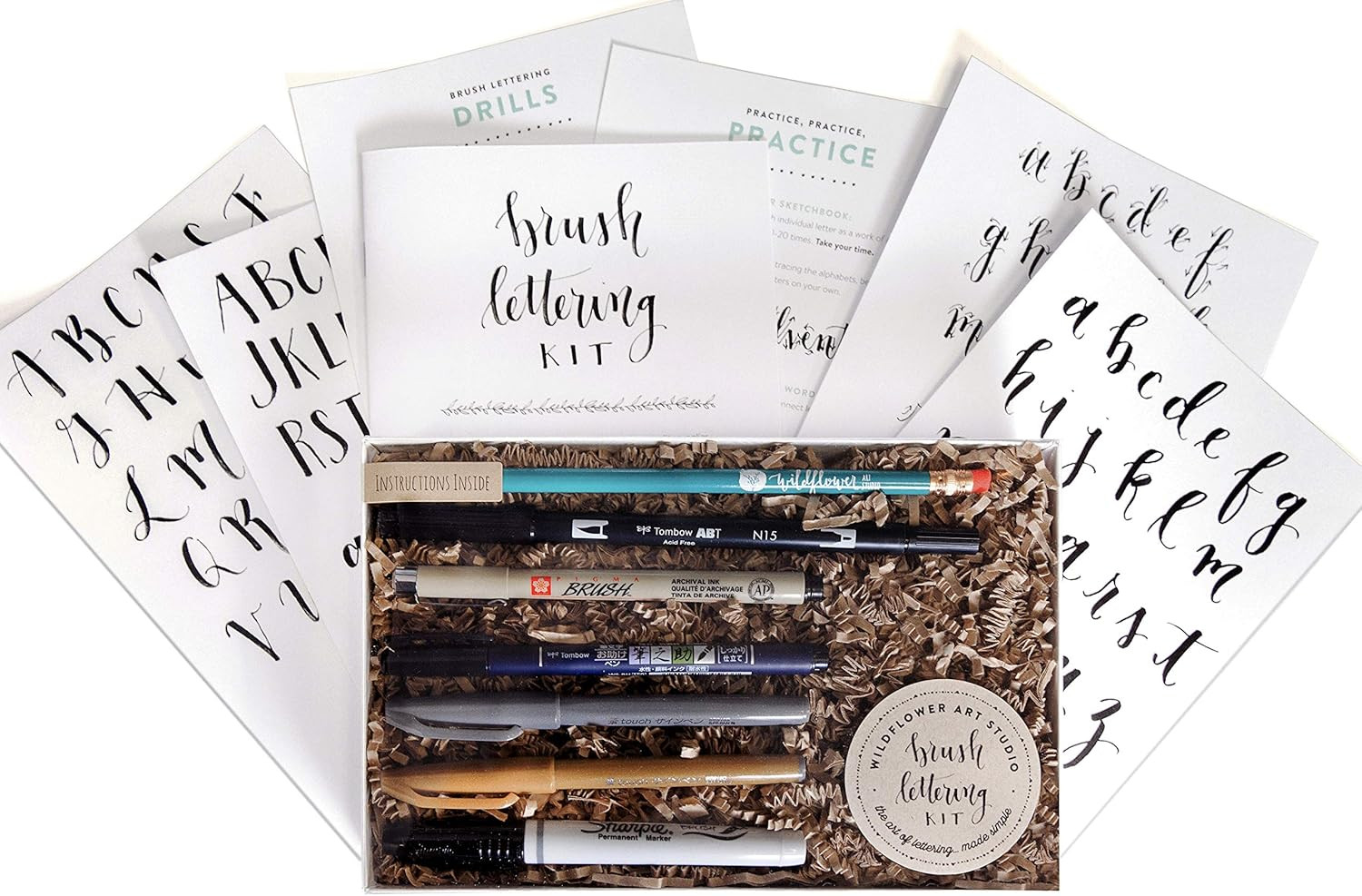 Brush Lettering Kit - DIY Brush Lettering Starter Set by