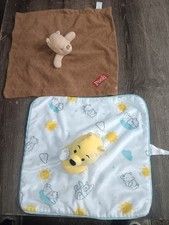 2 Disney Baby Winnie The Pooh Lovey Security Blanket Plush Stuffed Sun Soft
