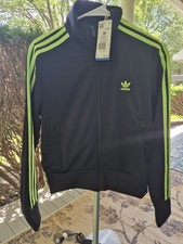 adidas Originals Firebird TT Women s Full Zip Track Jacket Black/Green M JX7868