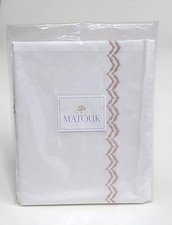 Matouk M122 Atlas King Sham Nude 600 Thread Count Cotton Percale Luxury