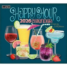 Lang, Happy Hour 2026 Wall Calendar, 13.4'' X 12'', 12-Month Calendar