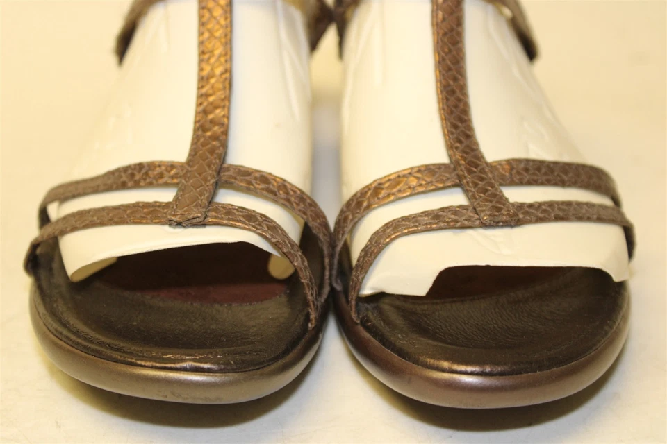 Naot Avantgarde Loop Womens Size 8 8.5 39 Bronze Snakeprint Leather Slides Shoes - Image 4 of 4