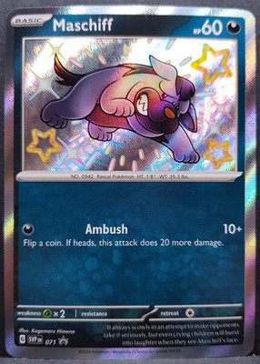 Maschiff SVP071 Paldean Fates Shiny Promo Pokémon Pokemon Card English NM