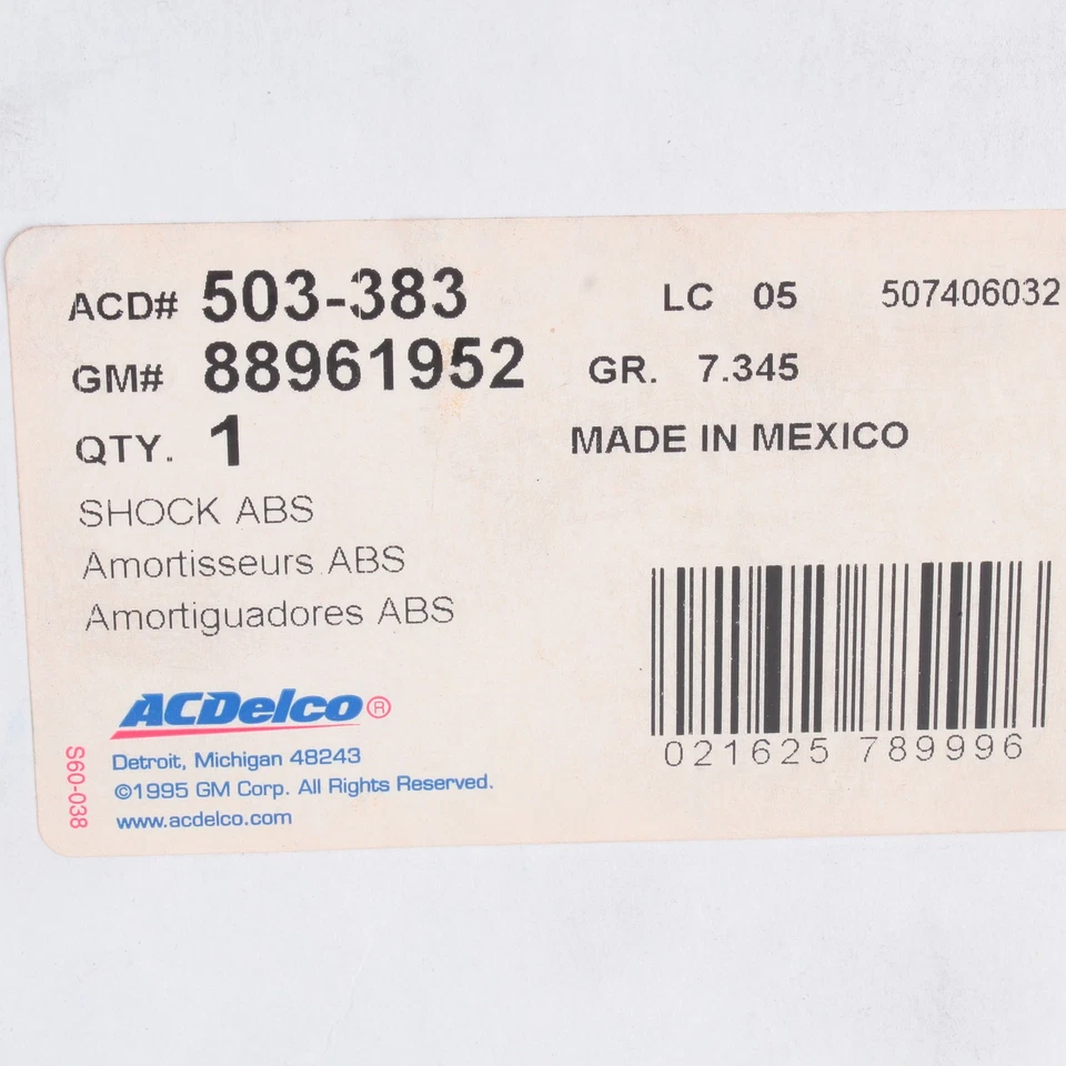 Puntal de suspensión de gasolina trasero AcDelco 503-383 88961952 para 1991-03 Escort Tracer 323 Foto 4 de 4