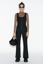 Zara Water-Resistant Windproof Recco  Technology Ski Dungarees Jumpsuit Black S