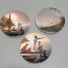Terry Redlin 4.5" Mini Plate Series 2007 From Sea to Shining Sea - Lot of 3 Dish