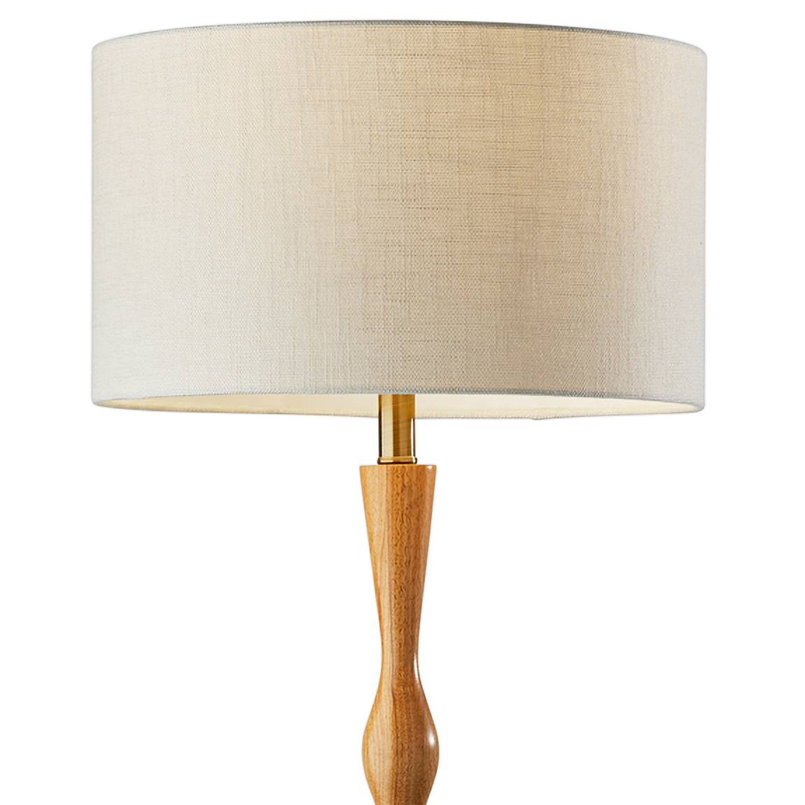 Eve Natural Oak Wood Column Floor Lamp thumbnail 3