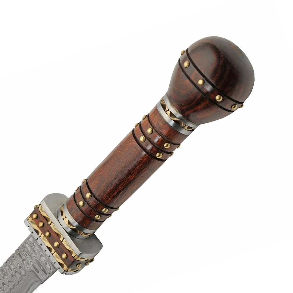 Espada corta protectora de lujo SD 22 pulgadas con mango de madera espaciadores de acero inoxidable y latón Foto 4 de 4