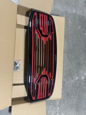 06-08 Dodge Ram Big Hom Glossy Black RedPackageGlossy Black Letters Mesh grille