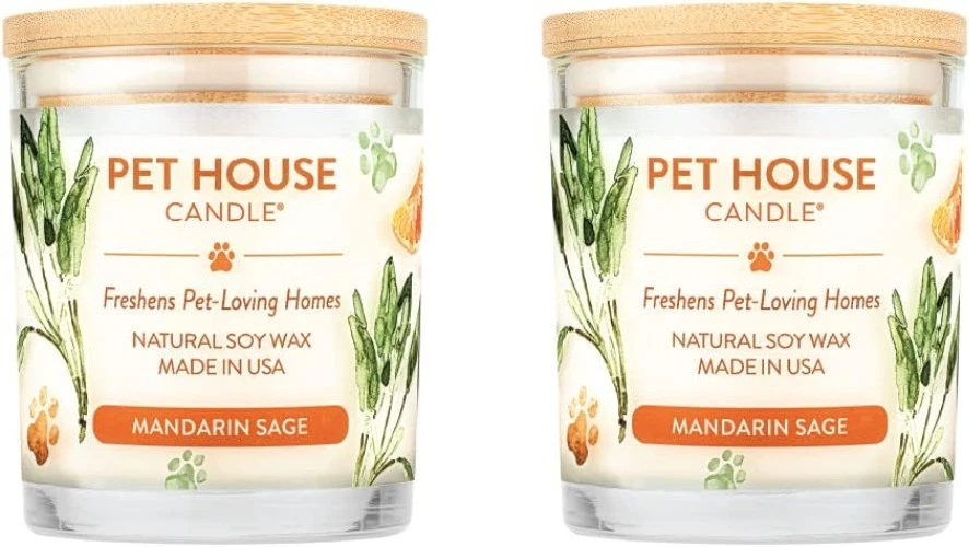 Long Lasting Pet Odor Candles, Mandarin Sage, 2 Pack - Image 3 of 4